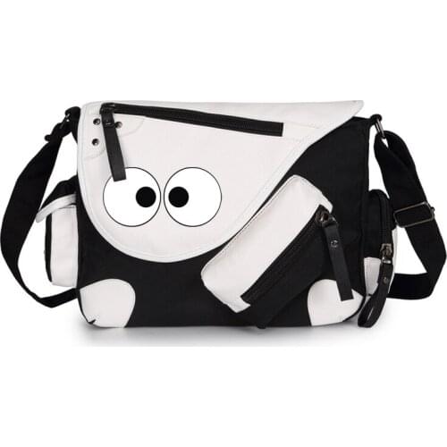 Anime Spirited Away No face Dustbunn Handbag Shoulder Bag Totoro Canvas Casual Zipper Crossbody Schoolbag Messenger Bag