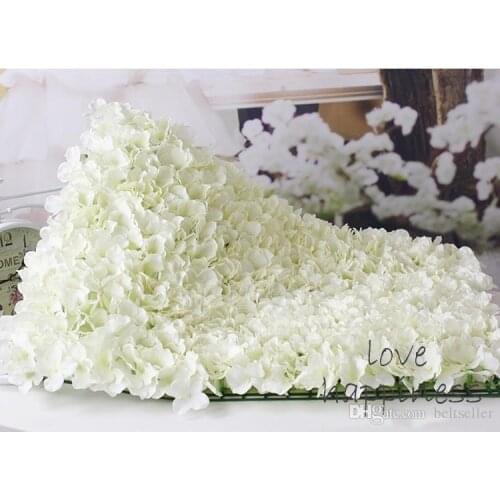 Ivory color Artificial craft Silk Hydrangea Flower Wall Wedding Backdrop flower Lawn for wedding party decorations 60CM*40CM