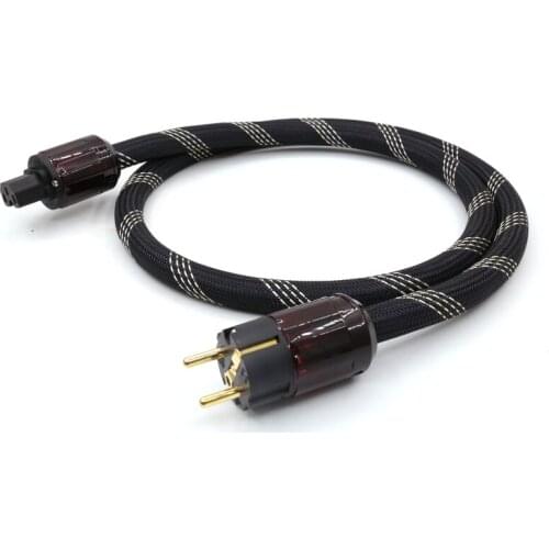 Hifi audio 5N OFC Pure Copper Solid Core EU version power cable with P-079E/C-079 audio power cable hi-end schuko power cord