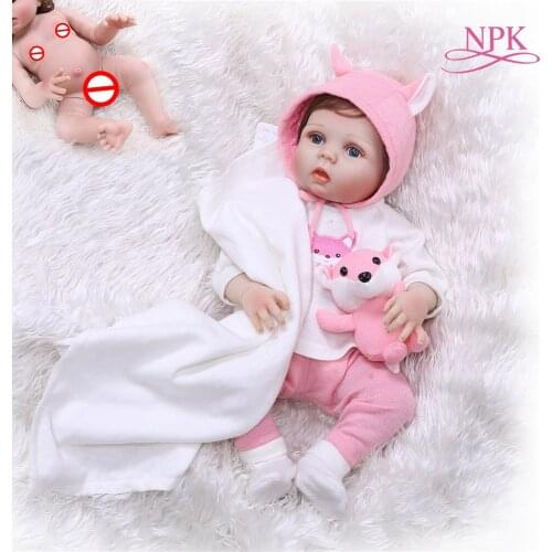 48CM reborn premie bebe doll reborn baby full body soft silicone lifelike baby doll Bath toy Anatomically Correct Christmas Gift