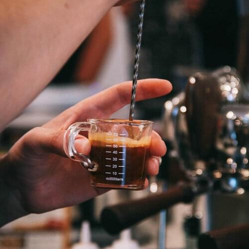 70ML Heat Resistant Glass Measuring Cup Jigger for Espresso Coffee Small Milk Cup Coffee Cup Double-mouthed Ounce Cup