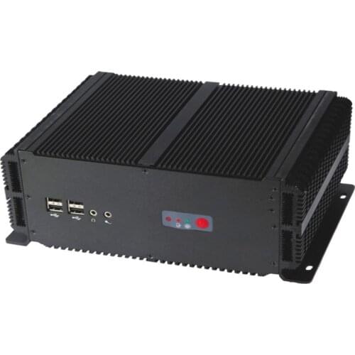 Fanless Mini pc Intel GM45 2*LAN 6*USB 6*COM VGA + HDMI embedded industrial computer