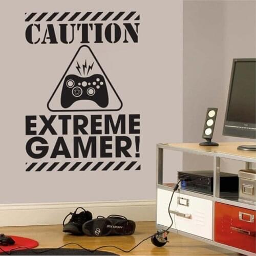 Gamer Wall Decal Sticker - Video Gamer Birthday Gift Vinyl Wall Sticker For Kids Room/Boys Bedroom Decor