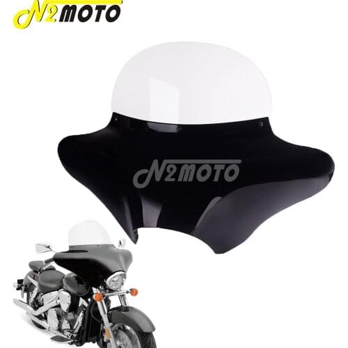 Clear Front Batwing Fairing Outer Fairing Windshield Mask for Harley Touring Softail Dyna Road King Street Fat Bob Low Ride