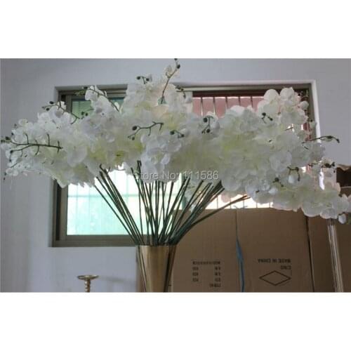 SPR 10pcs/pc Free shipping artificial butterfly orchid silk flower wedding table centerpieces flowers decorations party