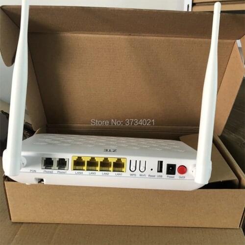 ZTE New Product F660W 5.2 Version ZTE GPON ONU 4FE+2TEL+USB+WIFI External, With Patchcord, Same function as ZTE F460 EPON