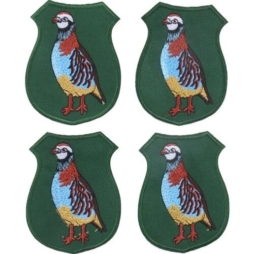 1PC Partridge Patch Peace Dove Badge Embroidery Applique Iron on Cloth Animal Patches Apparel Garment Accessories Embellishments