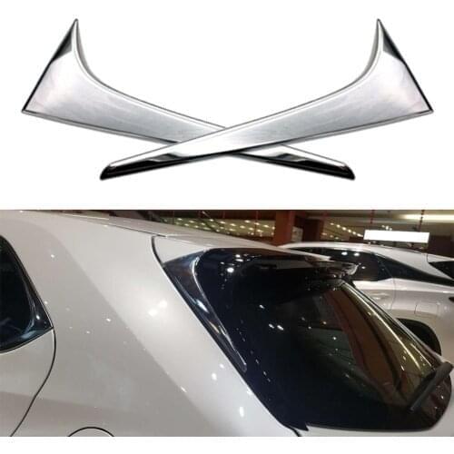 2Pcs Car Rear Window Wing Side Cover Trim Decoration for Lexus UX 200 250h 260h 2019 2020 2021 UX200 UX250h UX260h Chrome ABS
