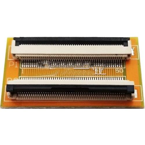 Free shipping 2PC Flexible Flat Cable FFC FPC 50P extension board With 0.5mm connector soldering adapter PCB board