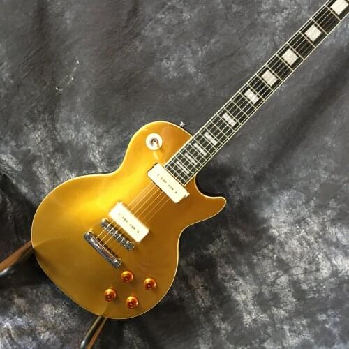 2021 new Wholesale and retail new P90 pickups with gold colour electric guitar. High quality. Free shipping