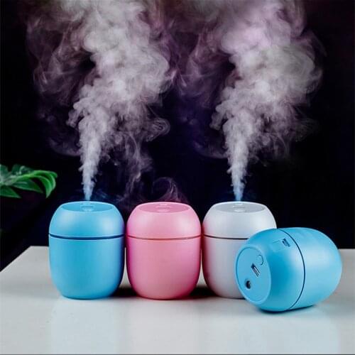 2021 Ultrasonic Mini Air Humidifier 250ML Aroma Essential Oil Diffuser for Home Car USB Fogger Mist Maker with LED Night Lamp