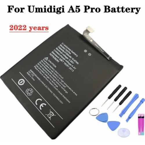 4150mAh A5 Pro Battery For UMI Umidigi A5 Pro High Quality Li-polymer Batteries A5Pro Replacement Bateria + Tools
