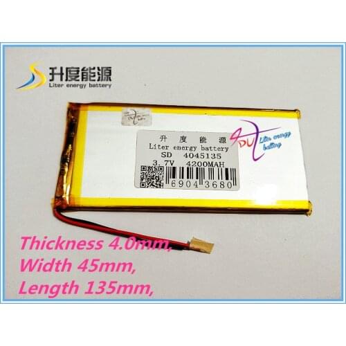 Battery for tablet 4200MAH 3.7V 4045135 Lithium polymer Tablet Battery with protection board For Tablet M701 Teclast P76A