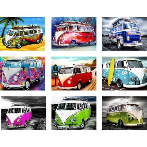 Disney New 5D DIY Diamond Painting Fashion Bus Full Square/Round Diamond Stitch Rhinestone Mosaic Decor Gift