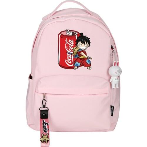 Anime One Piece Luffy Cosplay Unisex Cartoon Student School Shoulder Bags Laptop Travel Rucksack Fashion Schoolbag Gift Outdoor