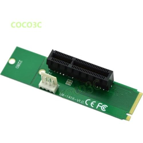 Free shipping NGFF to PCI-e 4x Slot Riser Card M key M.2 SSD Port to PCI Express adapter Convertor