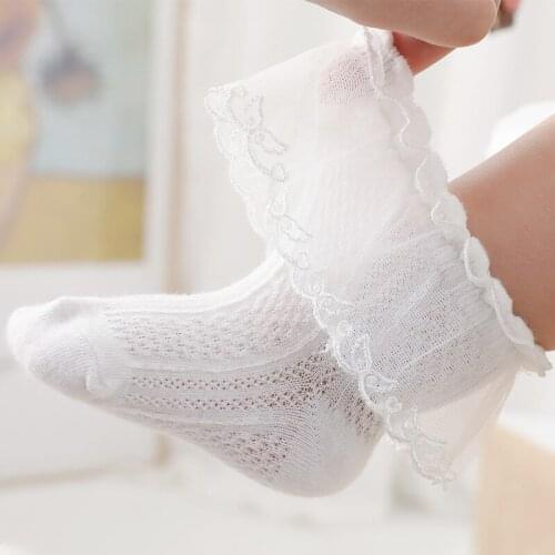 Kids Summer Short Lace Socks Newborn Infant Toddler Children Girl Princess Cute Cotton Mesh Frilly Ruffle Sock Baby Accessories
