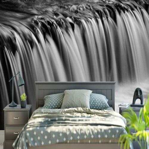 Dropship Colomac Photo Wall Mural Waterfall Mountain Artistic Wonderland 3d Wallpaper for Walls Wall Wallpaper Duvar Kagitlari