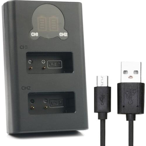 LP-E17 Dual LED USB Battery Charger Compatible with for CANON EOS 200D 750D 760D 77D 800D 8000D Kiss X8i