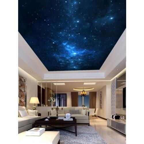 Photo Wallpaper Living Room Bedroom KTV Ceiling Murals Wallpaper Fantasy night sky ceiling mural