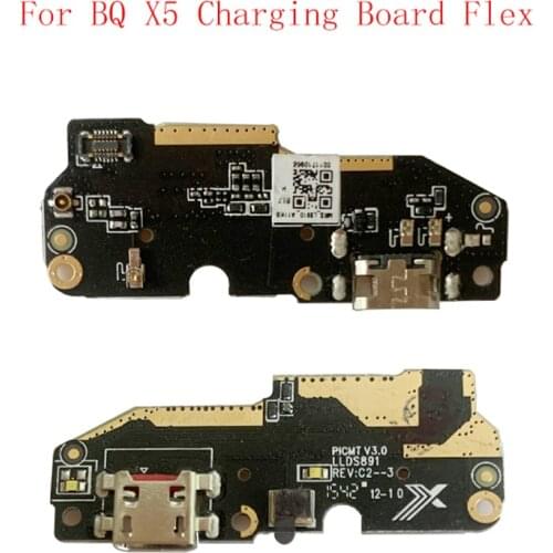 USB Charging Port Board Connector Flex Cable For BQ Aquaris X5 Charger Dock Flex With Microphone Replacement Parts