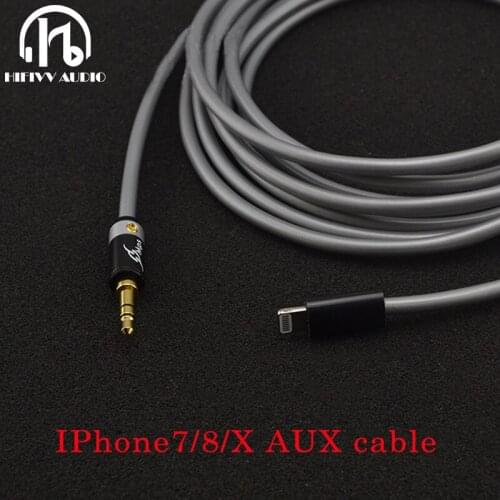 HI END Single Crystal Aux cable 7/8/X Fever Class 3.5mm Audio connection cable for car