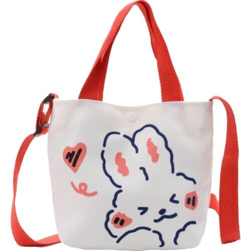 Canvas Cartoon Children Shoulder Bags Baby Girls Crossbody Bags Animal Print Kids Shoulder Bags Cute Handbags Girls Coin Purses