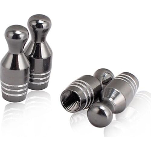 4pcs/set Bright Color Bowling Shape Car Tire Valve Caps Dust Proof For Car Motorcycle Bike Accessories Pecas for Porsche for VW