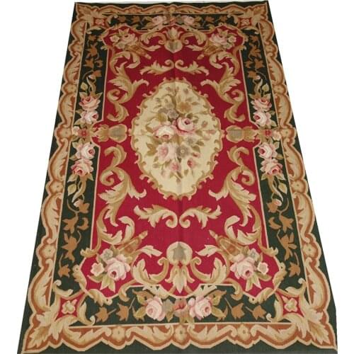 Carpet Handmade Carpets For Living Room Pattern Square Rug Aubusson Carpet Wool Knitting Carpets