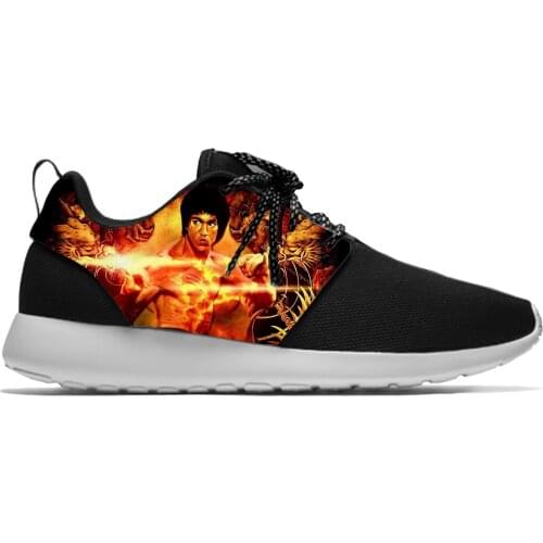 Kung Fu Legend Bruce Lee Dragon Fashion Classic Sport Running Shoes Casual Breathable Lightweight 3D Print Men Women Sneakers
