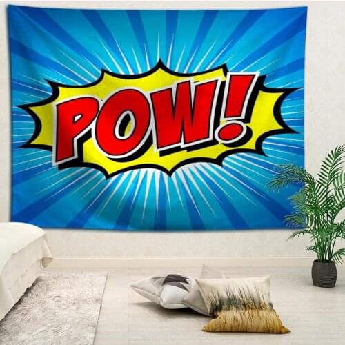Hot Selling Custom Pop art comic Wall Tapestry Home Decorations Wall Hanging Tapestries For Living Room Bedroom More size