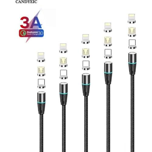 CANDYEIC Type C Magnetic phone cable for Xiaomi Mi 11 Lite Data USB Charging type c cable