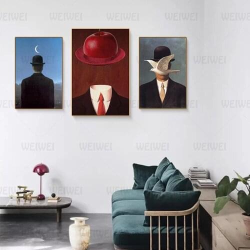 Magritte Artist Morden Arts Wall Painting On Canvas Oil Painting for Wall Art Pictures Watercolor Canvas Wall Art Picture