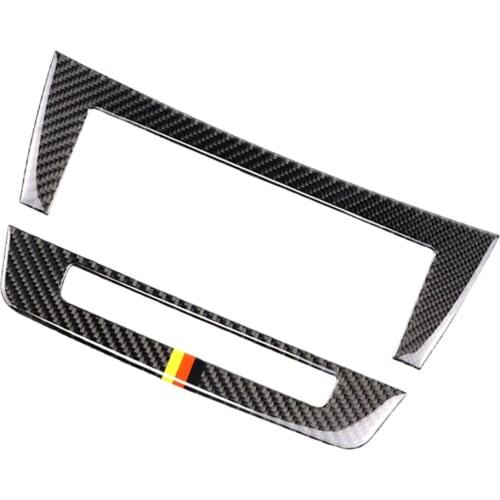 2pcs Car Central Control CD Panel Sticker Cover for Benz W204 Germany Style