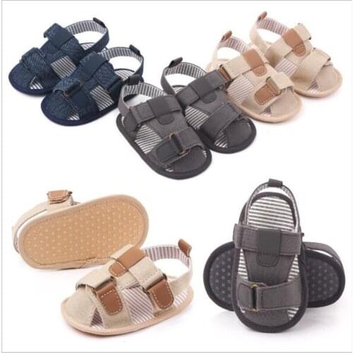 New Toddler Baby Boys Summer Shoes Infant Soft Crib Shoes Antislip Newborn Cotton First Walkers