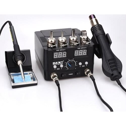2 IN 1 750W Led Digital Soldering Station Hot Air Gun Rework Station Electric Soldering Iron Anti-Static Thermostat Adjustable