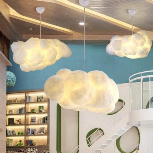 Floating clouds decoration Baiyun art hotel lobby club kindergarten space cotton personality creative chandeliers Nordic