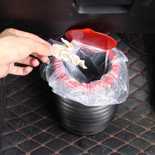 Portable Folding Car Trash Bin Garbage Can Car Wash Telescopic Bucket Trash Organizer Garbage Holder Universal Car Interior