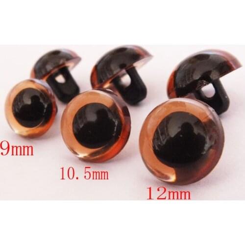 Sew on brown color Bear eyes/safety eyes---9mm/10.5mm/12mm can choose