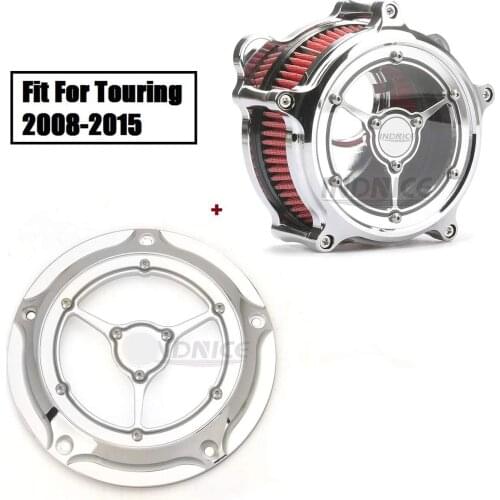 Derby timmer covers Chrome see through air breather filter fit For harley 2008-2013 FLHTC Electra Glide Classic 2014-2015 Electr