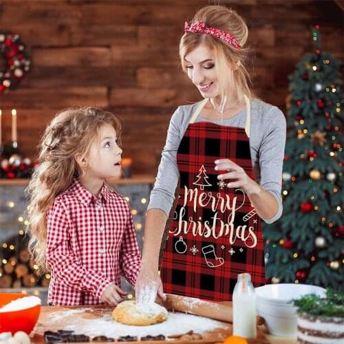 Linen Merry Christmas Apron Christmas Decorations for Home Kitchen Accessories Natal Navidad 2020 New Year Christmas Gifts