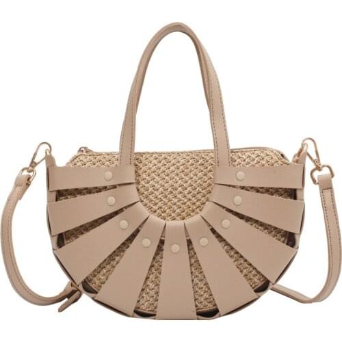 Straw Bags For Women Summer Shoulder Crossbody Purses And Handbags Paille Casual Ladies 2021 Fashion Lady Leather Envelope Bag