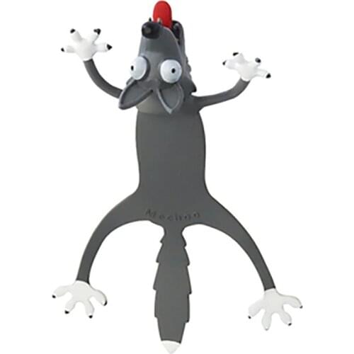Funny Wolf Bookmarks for Kids Cartoon Animal Book Markers Squashed Novelty Creative Cute Stationery Wacky Bookmark