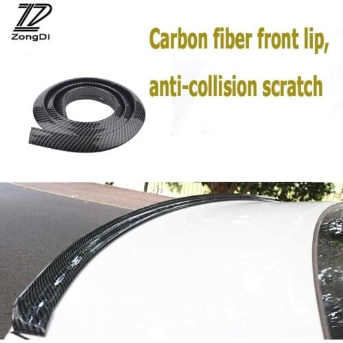 ZD Car Carbon Fiber Front Rear bumper Lip Tail Protection Spoilers For Volvo S60 V70 XC90 Subaru Forester Peugeot 307 206 308