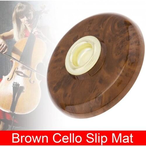 1pcs Lip Pad Cello Accessories with Metal Eye Brown Cello Non-slip Mat Pin Stopper Musical Instruments Parts & Accessories
