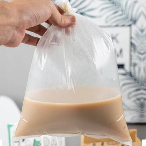 100pcs Thai Tea Packaging Bag Disposable Beverage Milk Tea Drinking Bag Plastic Milk Coffee Takeaway Pouches