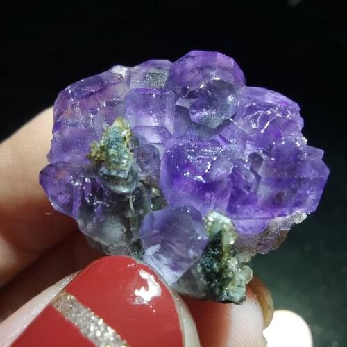 10gNatural rare purple fluorite cluster mineral specimen stone and crystal healing aura QUARTZ GEM home decoration