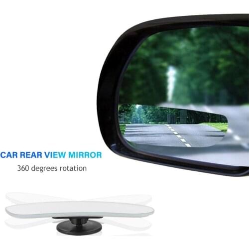 2Pcs 360 Degree Rotating Adhesive Universal Car Wide Angle HD Rear View Mirror Cover