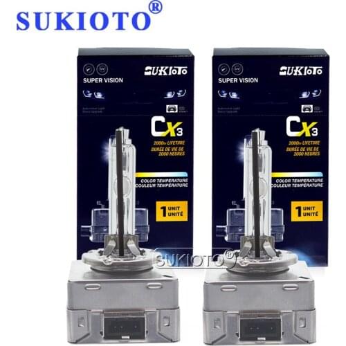 SUKIOTO 2PCS Premium Metal 55W D3S 6000K HID Xenon Bulb Lamps 35W D1S 4300K 5000K 8000K Car Light Bulb For Auto Headlamp Kit