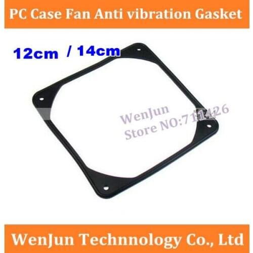 20PCS Free Shipping 12cm 14cm PC Case Fan Anti vibration Gasket 120mm Silicone Shock Absorption Pad Black 12CM Reduce noise